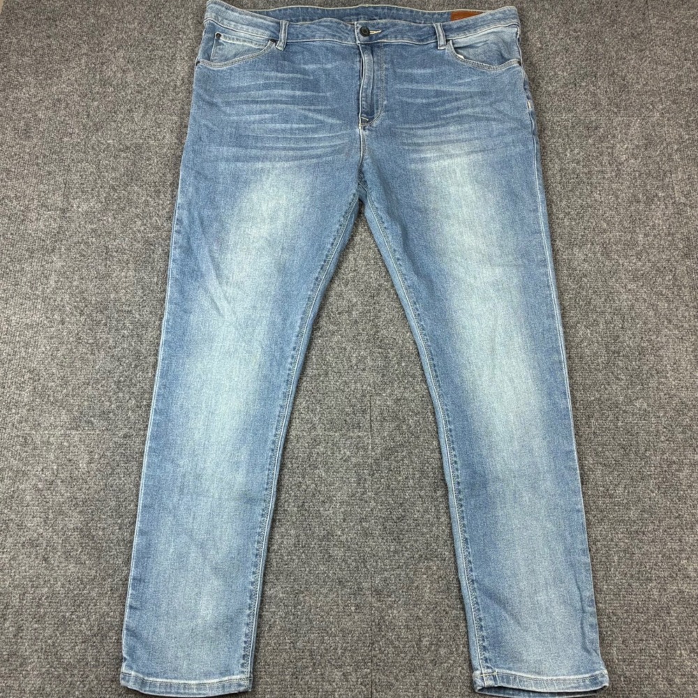 ASOS Mens Slim Jeans Light Wash Blue Denim Size 42x30 Stretch 05516181